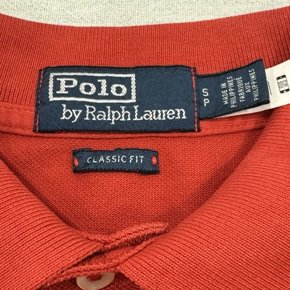 Polo Ralph Lauren Polo Shirt Men's Small Classic Fit Embroidered American Flag
